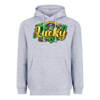 Heather Grey Lucky St. Patrick's Day Heavyweight Hoodie - HowdyJamesFarm