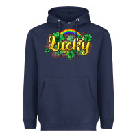 Navy Lucky St. Patrick's Day Heavyweight Hoodie - HowdyJamesFarm