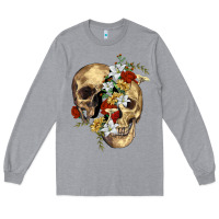 Heather Grey nature skull Long Sleeve Tee - RanaPortraitStore