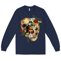 Navy nature skull Long Sleeve Tee - RanaPortraitStore