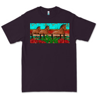Plum horses roses ann cactuses license plate Premium Tee - Artiststas