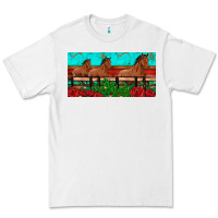 White horses roses ann cactuses license plate Premium Tee - Artiststas