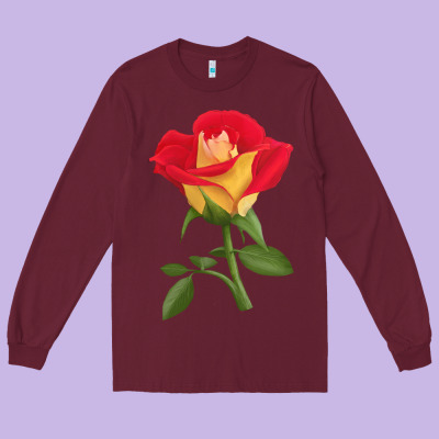 Ketchup And Mustard Rose Long Sleeve Tee Designed By Lillyallendesigns