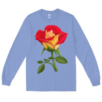 Colony Blue Ketchup And Mustard Rose Long Sleeve Tee - LillyAllenDesigns