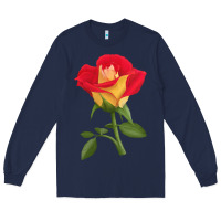 Navy Ketchup And Mustard Rose Long Sleeve Tee - LillyAllenDesigns