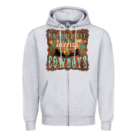 Heather Grey Raising hell with the hippies and the cowboys Zipper Hoodie - HowdyJamesFarm