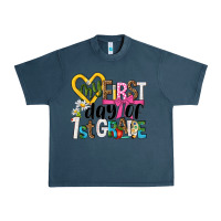 Midnight Navy my first day of 1st grade Urban Heavy Tee - NancyCooperArtShop