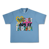 Pebble Blue my first day of 1st grade Urban Heavy Tee - NancyCooperArtShop