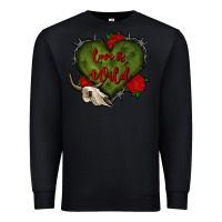 Black love is wild with bullskull olivia Premium Sweatshirt - OliviaCreatesArt