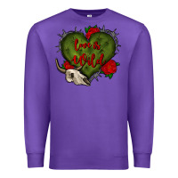 Purple love is wild with bullskull olivia Premium Sweatshirt - OliviaCreatesArt