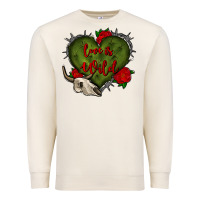 Sandshell love is wild with bullskull olivia Premium Sweatshirt - OliviaCreatesArt