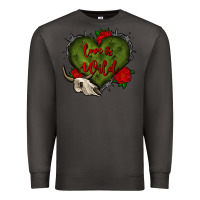 Smoke love is wild with bullskull olivia Premium Sweatshirt - OliviaCreatesArt