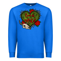 True Royal love is wild with bullskull olivia Premium Sweatshirt - OliviaCreatesArt