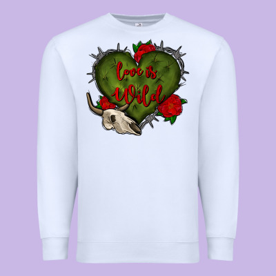Love Is Wild With Bullskull Olivia Premium Sweatshirt Designed By Oliviacreatesart