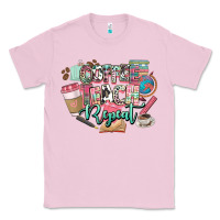 Bubblegum Pink coffee teach repeat teacher Classic Tee - NancyCooperArtShop