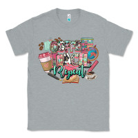 Heather Grey coffee teach repeat teacher Classic Tee - NancyCooperArtShop