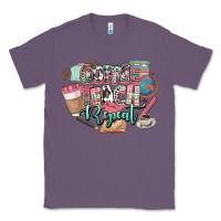 Lavender coffee teach repeat teacher Classic Tee - NancyCooperArtShop