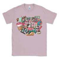 Lilac coffee teach repeat teacher Classic Tee - NancyCooperArtShop