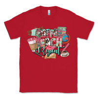 Red coffee teach repeat teacher Classic Tee - NancyCooperArtShop