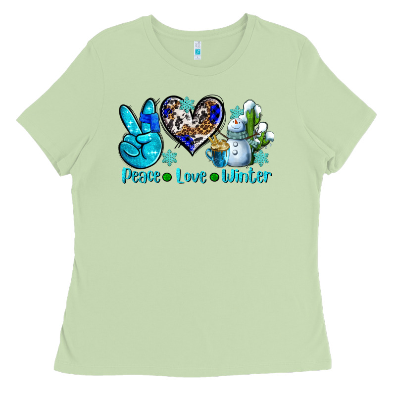 Peace Love Winter Ado Ladies Tee by AdoDesignShop | Teevron