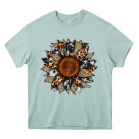 Arona cowhide leopard aztec sunflower Heavy Core Tee - Artiststas