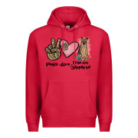 Cardinal peace love german shepherd Premium Hoodie - JahusDesignShop