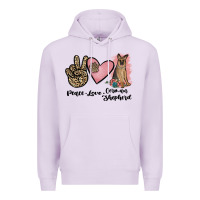 Lilac peace love german shepherd Premium Hoodie - JahusDesignShop