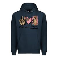 Navy peace love german shepherd Premium Hoodie - JahusDesignShop