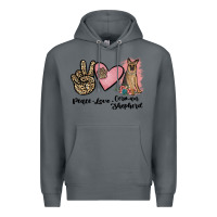 Rock peace love german shepherd Premium Hoodie - JahusDesignShop