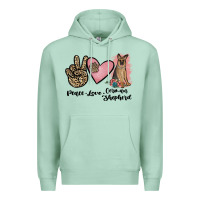 Seafoam peace love german shepherd Premium Hoodie - JahusDesignShop