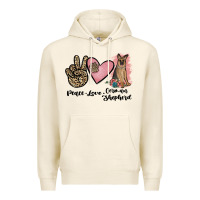 Tofu peace love german shepherd Premium Hoodie - JahusDesignShop