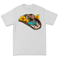 Dove Grey cowboy hat Premium Tee - AdoDesignShop