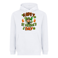 White happy st patricks day Heavyweight Hoodie - CowGirlArtShop