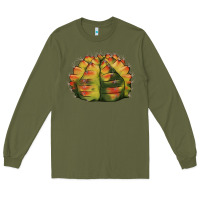 Army Green Gymnocalycium Variegated Cactus Long Sleeve Tee - LillyAllenDesigns