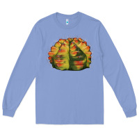 Colony Blue Gymnocalycium Variegated Cactus Long Sleeve Tee - LillyAllenDesigns