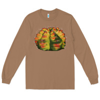 Toasted Coconut Gymnocalycium Variegated Cactus Long Sleeve Tee - LillyAllenDesigns