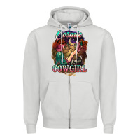 Dove Grey Cosmic Cowgirl Zipper Hoodie - HowdyJamesFarm