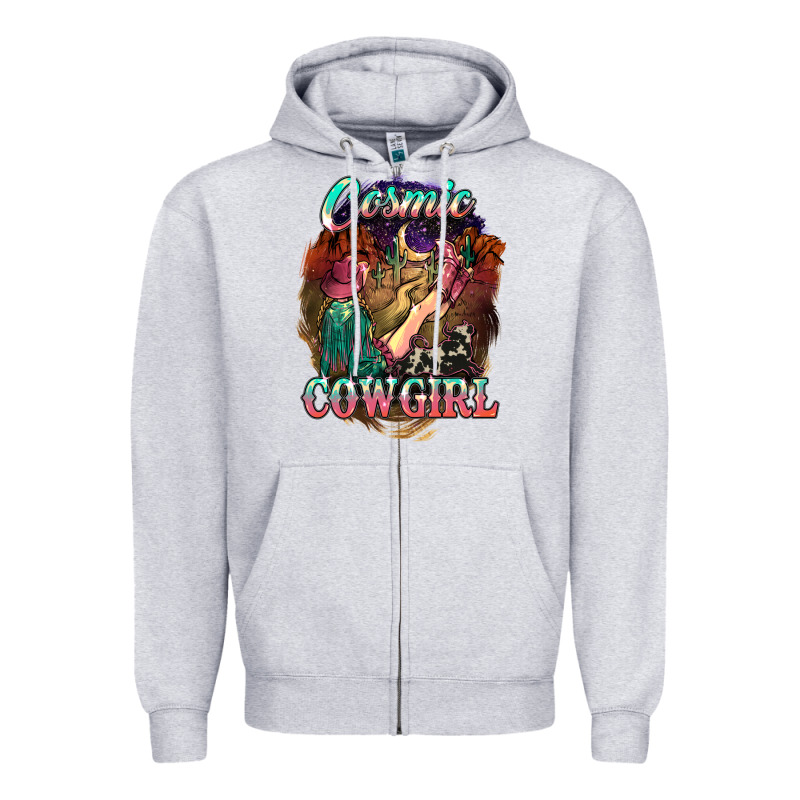 Cosmic Cowgirl Zipper Hoodie by HowdyJamesFarm | Teevron