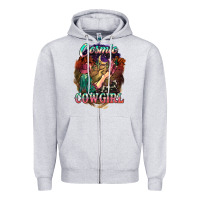 Heather Grey Cosmic Cowgirl Zipper Hoodie - HowdyJamesFarm