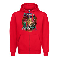 Red Cosmic Cowgirl Zipper Hoodie - HowdyJamesFarm