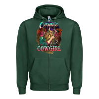 Sports Green Cosmic Cowgirl Zipper Hoodie - HowdyJamesFarm