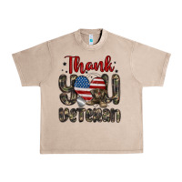 French Oak thank you veteran Urban Heavy Tee - MaliasSmallBusiness