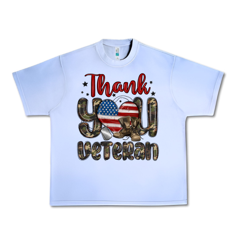 Thank You Veteran Urban Heavy Tee by MaliasSmallBusiness | Teevron