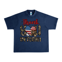 Navy thank you veteran Urban Heavy Tee - MaliasSmallBusiness