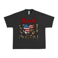 Pigment Black thank you veteran Urban Heavy Tee - MaliasSmallBusiness
