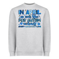 Heather Grey in april we wear blue for autism awareness Heavyweight Sweatshirt - Artiststas
