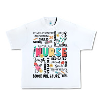 White nurse word Urban Heavy Tee - JahusDesignShop