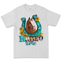 Dove Grey horseshoe rodeo time Premium Tee - Artiststas