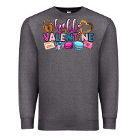 Charcoal Heather hello valentine Premium Sweatshirt - OliviaCreatesArt