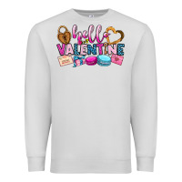 Dove Grey hello valentine Premium Sweatshirt - OliviaCreatesArt